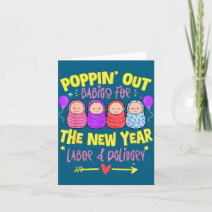 Labor And Delivery L&amp;d Nurse Happy New Year  Card
