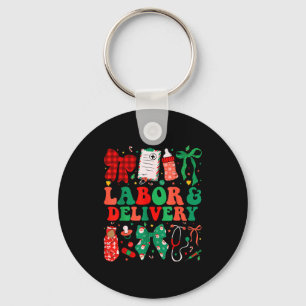 Labor And Delivery Nurse Christmas L&d Nursing Keychain