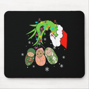 Labor And Delivery Nurse Christmas Lights Snowflak Mouse Pad