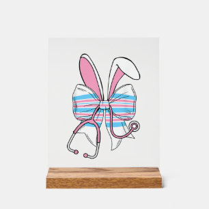 Labor And Delivery Nurse Easter Bunny Ears Baby Bl Acrylic Sign