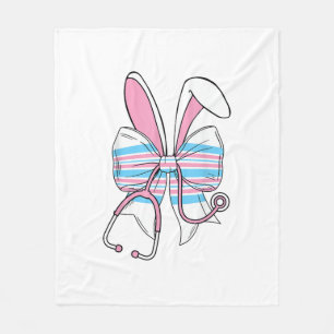 Labor And Delivery Nurse Easter Bunny Ears Baby Bl Fleece Blanket