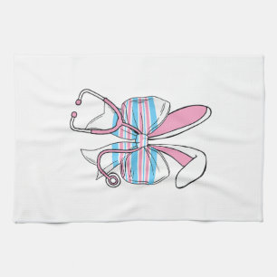 Labor And Delivery Nurse Easter Bunny Ears Baby Bl Kitchen Towel