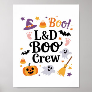 Labor and Delivery Nurse Halloween Pumpkin Ghost A Poster