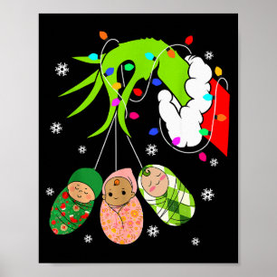 Labor And Delivery Nurse Merry Christmas Xmas Ligh Poster