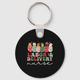 Labor And Delivery Nurse Shirt L&d Nurse Chris Keychain