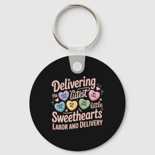 Labor And Delivery Nurse Valentine's Day Landd Nur Keychain