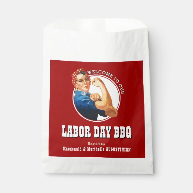 LABOR DAY BBQ Rosie Riveter Favour Bag (Front)