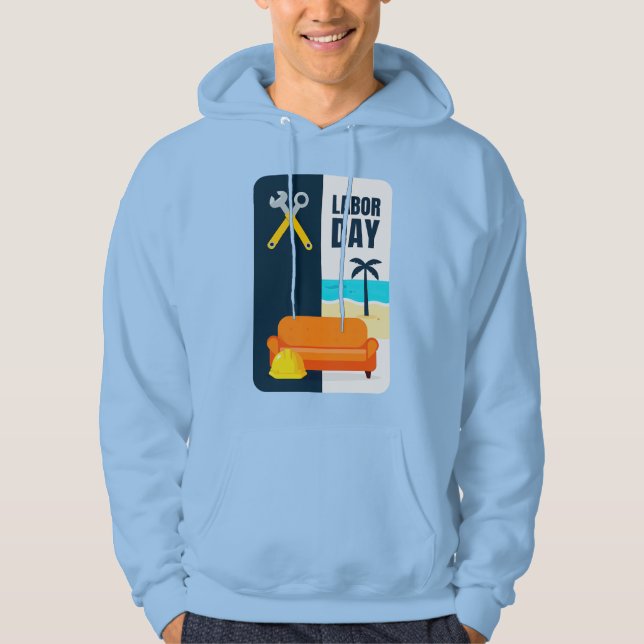 Labor Day Work and Relax Illustration Shirt (Front)