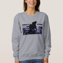 Laboratoire de noir du sweatshirt des femmes