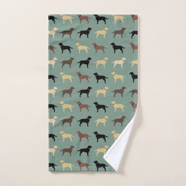 Laboratoires de Motif des silhouettes de chien des (Serviette à main)