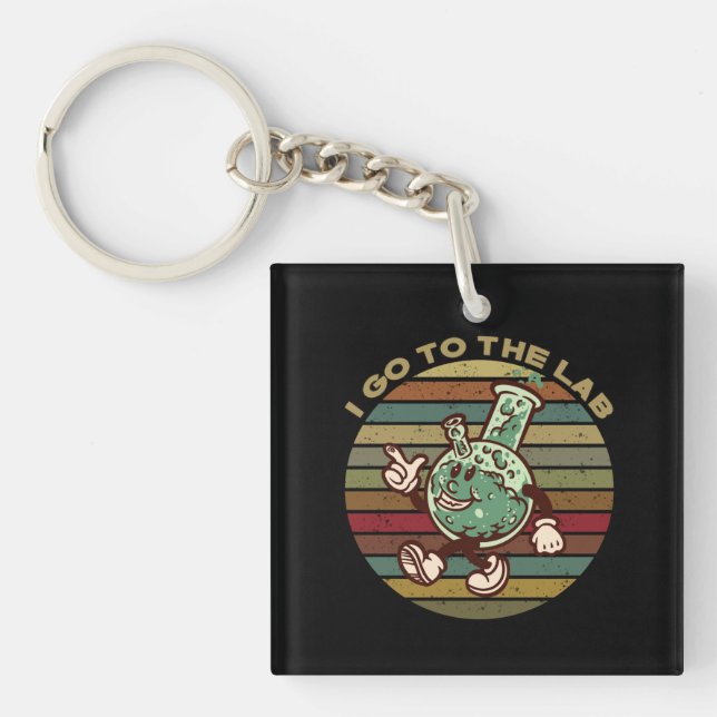 Laboratory chemistry science humour T-Shirt Keychain (Front)