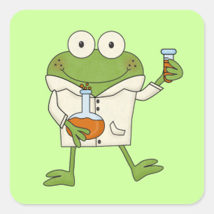 Laboratory Frog Square Sticker