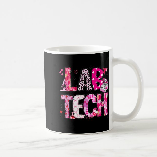Laboratory Tech Valentines Day Medical Lab Tech La Coffee Mug (Right)