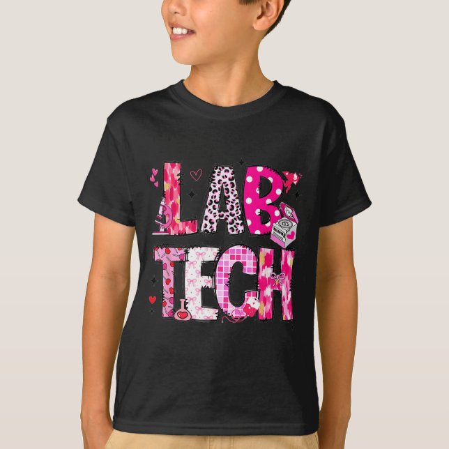 Laboratory Tech Valentines Day Medical Lab Tech La T-Shirt (Front)