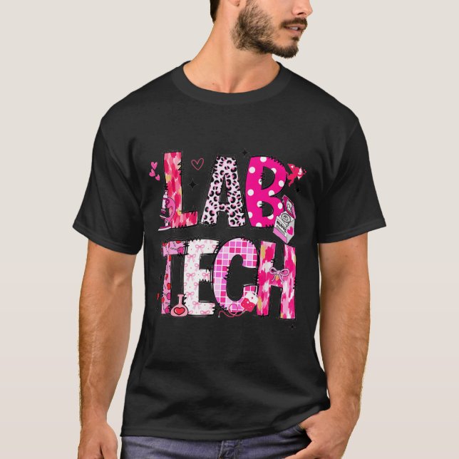 Laboratory Tech Valentines Day Medical Lab Tech La T-Shirt (Front)