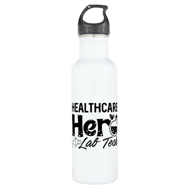 Laboratory Technician Healthcare Hero Lab Tech 710 Ml Water Bottle (Front)