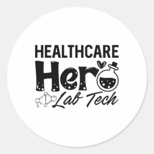 Laboratory Technician Healthcare Hero Lab Tech Classic Round Sticker
