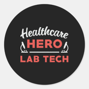 Laboratory Technician Healthcare Hero Lab Tech Classic Round Sticker