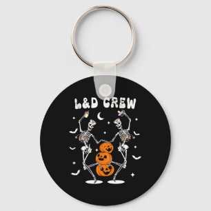 Labour And Delivery Crew Nurse Skeleton Dancing Ha Keychain