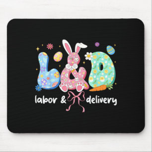 Labour and Delivery Nurse Easter Bunny Coquette Bo Mouse Pad