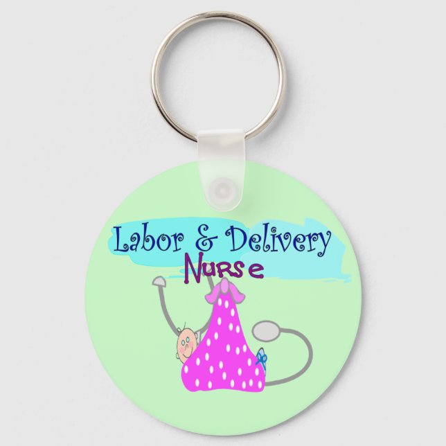 Labour and Delivery Nurse Gifts Keychain (Front)