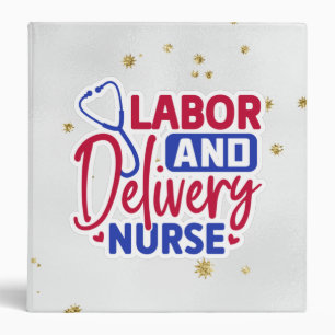 Labour and Delivery Nurse   Grey   Sparkle Binder