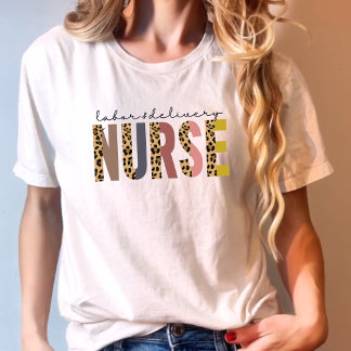 Labour and Delivery Nurse Leopard print for Nurse T-Shirt
