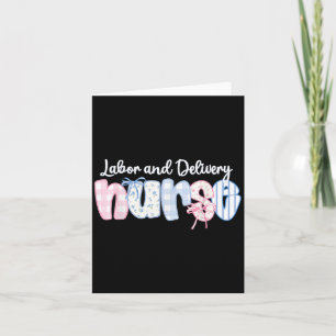 Labour And Delivery Nurse Life Coquette Bow Baby F Card