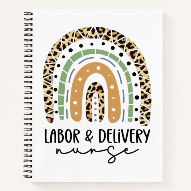 Labour and delivery nurse Rainbow L and D nurse Notebook (Front)
