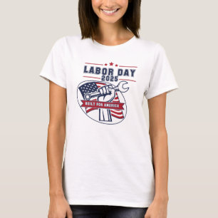 Labour Day 2025 USA Fist T-Shirt