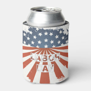 Labour Day American Flag Can Cooler