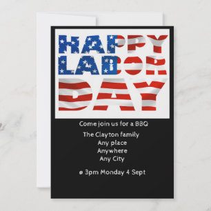 Labour Day BBQ invitation (editable)