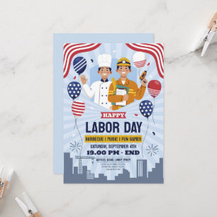 Labour Day BBQ Party Invitation