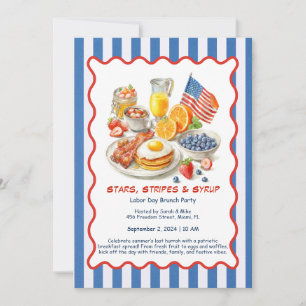 Labour Day Breakfast Invitation – Patriotic Brunch