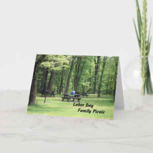 Labour Day Card Family Picnic