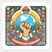 Labour Day Celebration Stickers