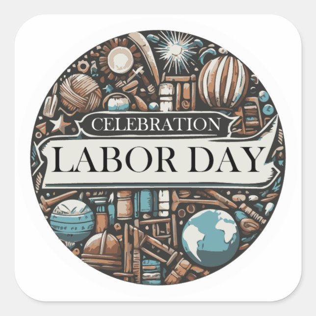 Labour Day Celebration Stickers (Front)