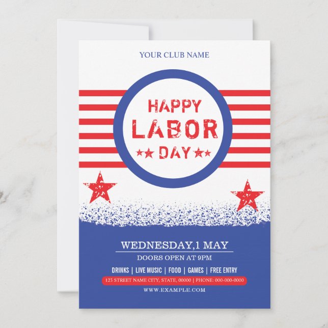 Labour Day Flyer Invitation (Front)