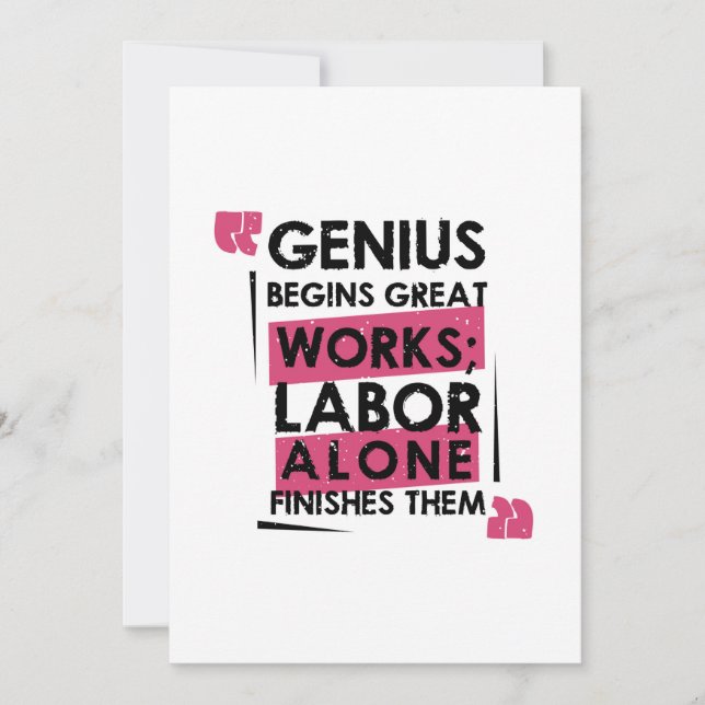 Labour day genius holiday card (Front)