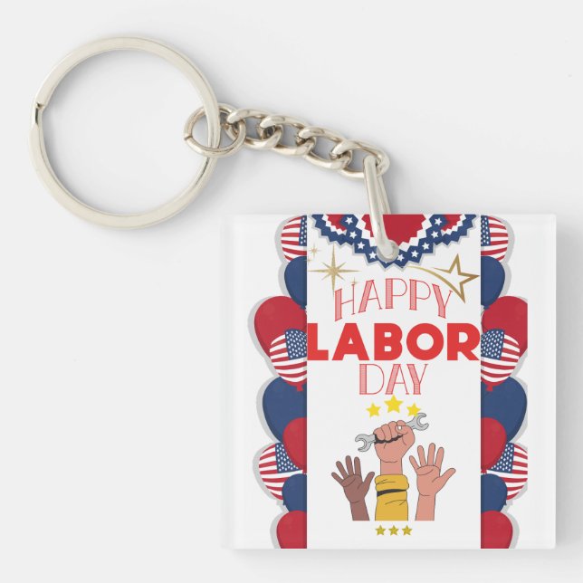 Labour day keychain (Front)