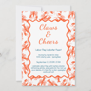 Labour Day Lobster Boil Invitation – Patriotic Sea