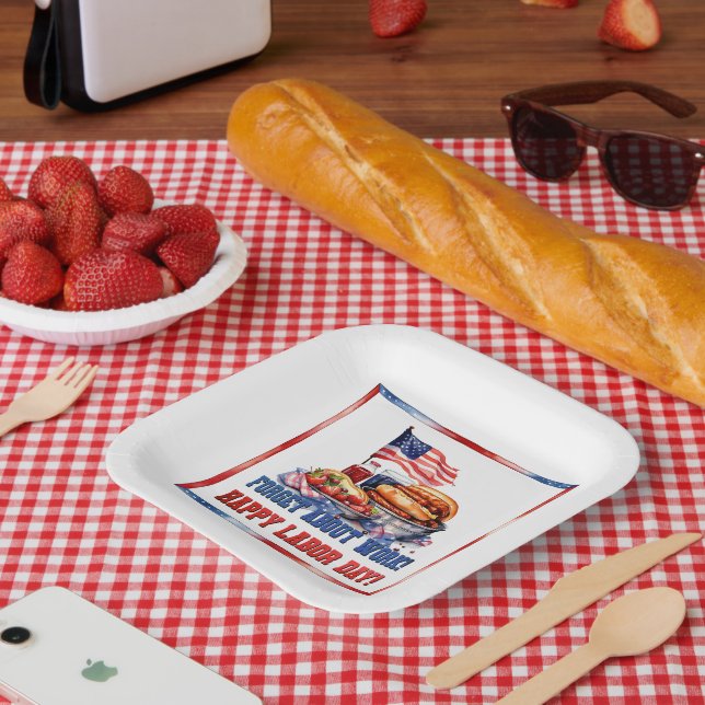 Labour day paper plate (Picnic)