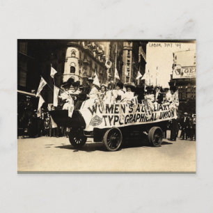 Labour Day Parade New York 1909 Float Suffrage Postcard