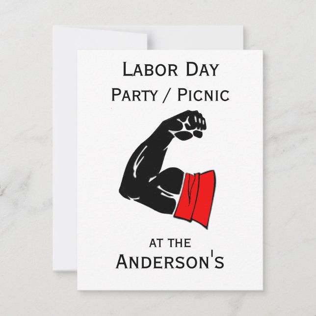 Labour Day Party Invites (Front)