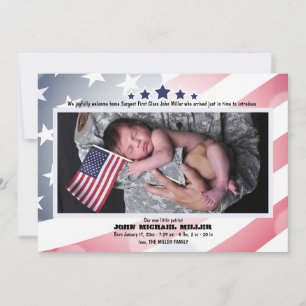 Labour Day Photo Birth Announcement