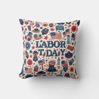  labour day pillow cushion