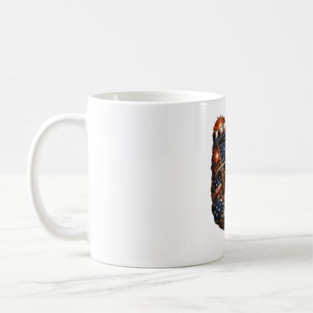 Labour Day Pride – Honouring Hard Work Patriotic  Coffee Mug (Left)