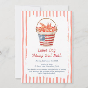 Labour Day Shrimp Boil Invitation – Patriotic Sea