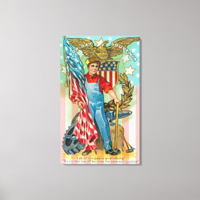 Labour Day Souvenir Canvas Print (Front)