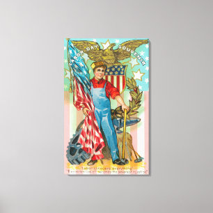 Labour Day Souvenir Canvas Print